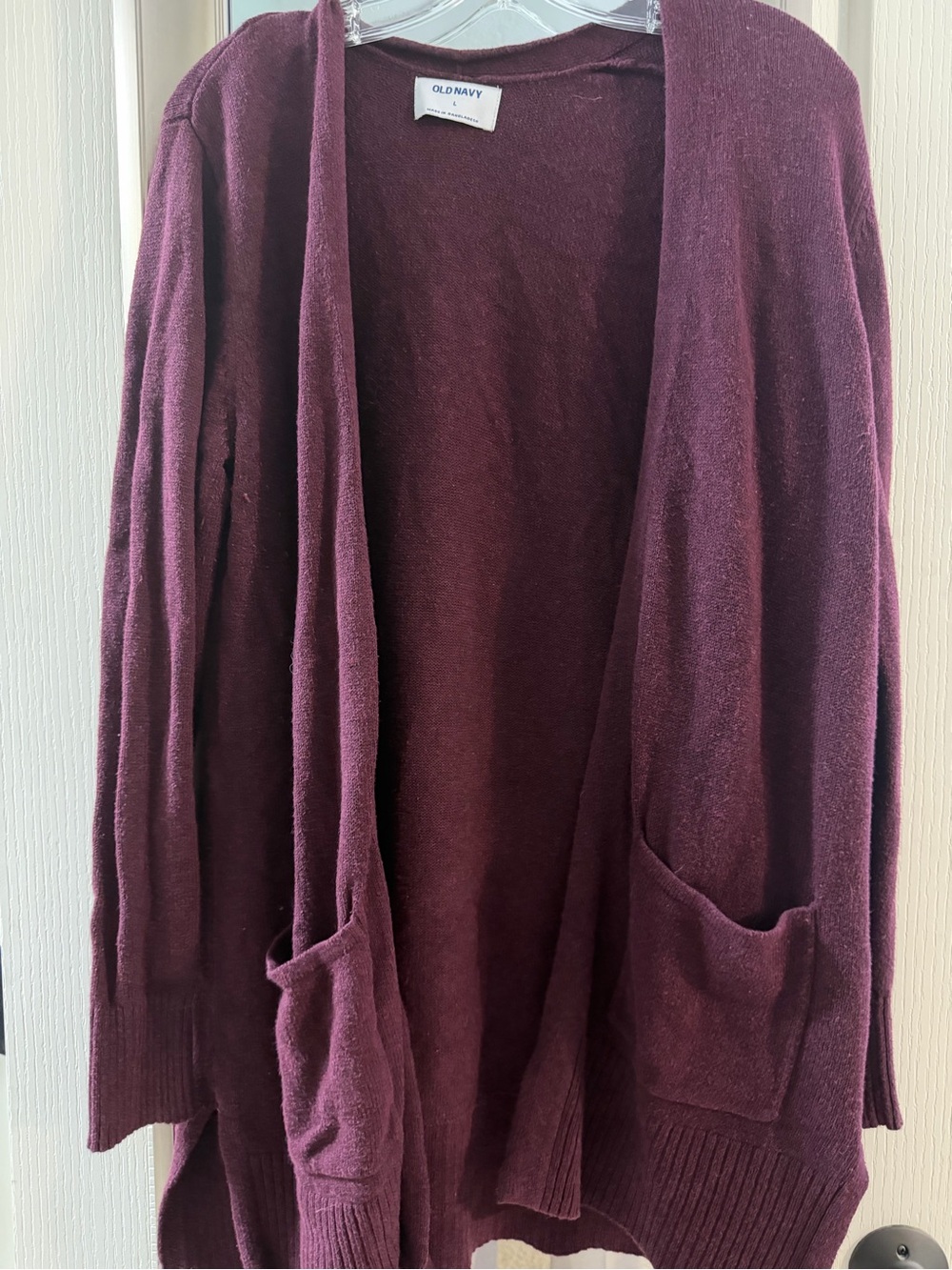 Old Navy Women's Open-Front Cardigan Sweater in Plum